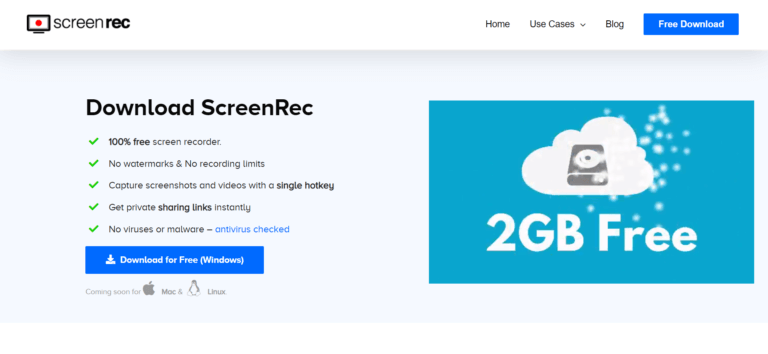 list of free screen recorder for pc